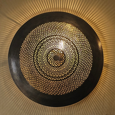 Parabollampe Shams Messing Antikpatina 60cm