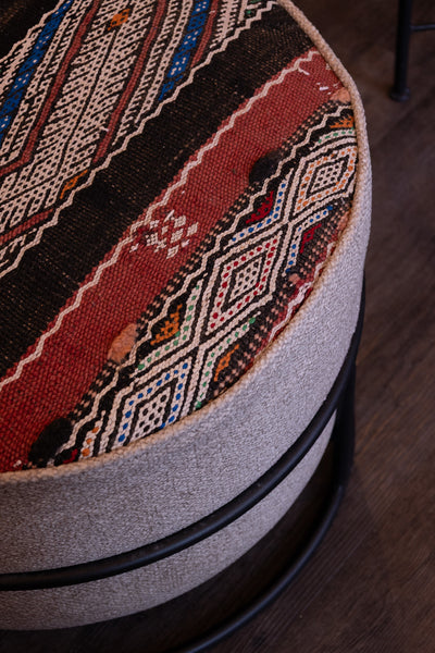 FES EL BALI Pouf Grau