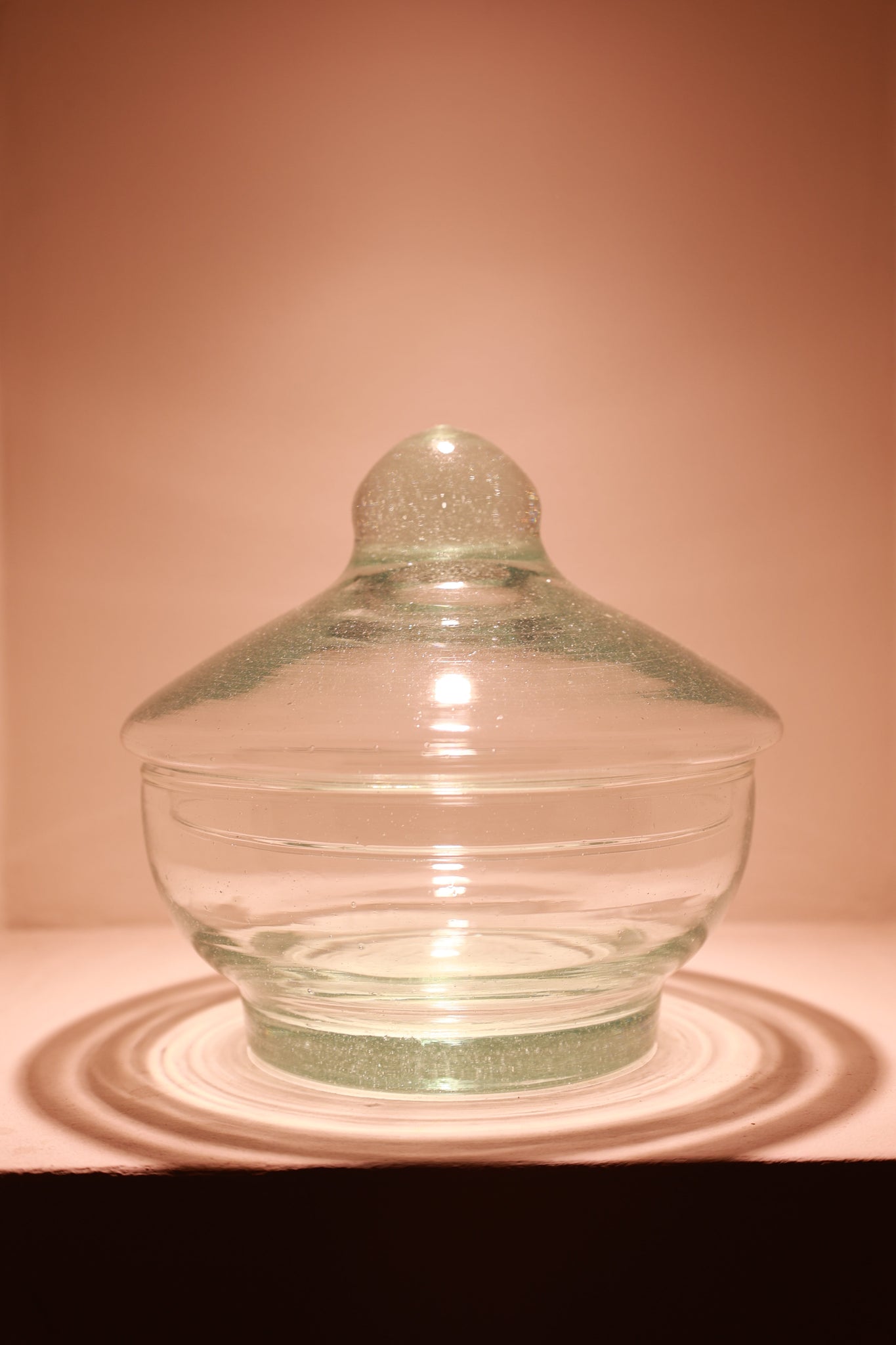 hand-blown glass jar Beldi Crystal Clear