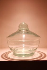 hand-blown glass jar Beldi Crystal Clear