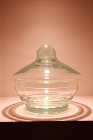 hand-blown glass jar Beldi Crystal Clear