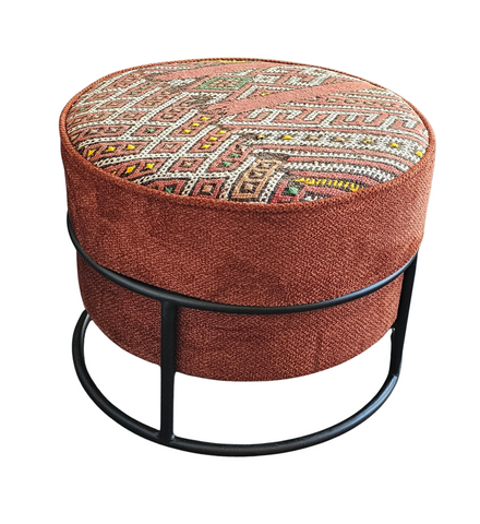 FES EL BALI Pouf Rostrot klein