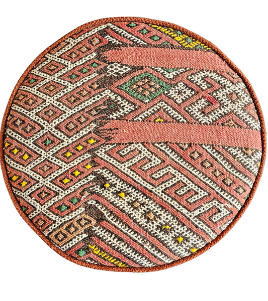 FES EL BALI Pouf Rostrot klein