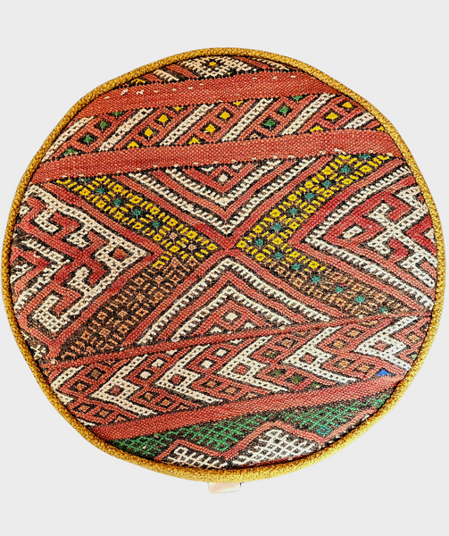 FES EL BALI Pouf Safran klein