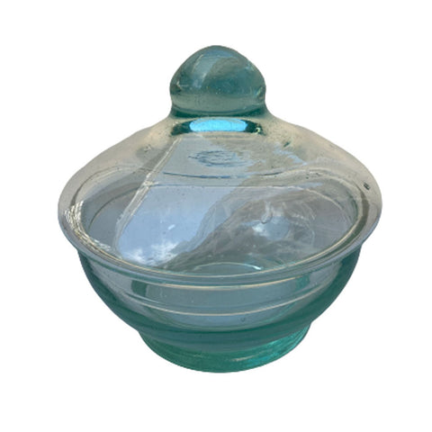 mundgeblasene Glasdose Beldi Glasklar