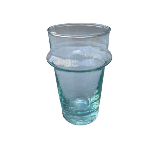 6 hand-blown glasses crystal clear Beldi 10cm