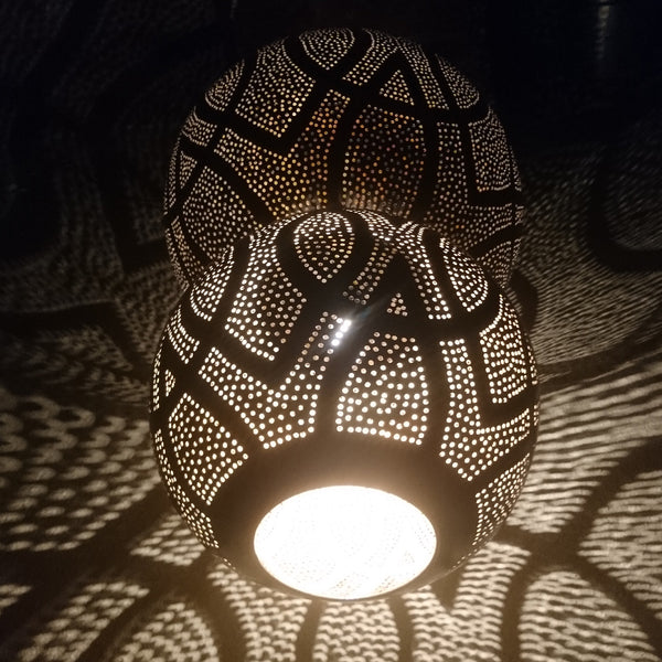Moroccan ball lamp "Double Balle" | Brass | H:75cm