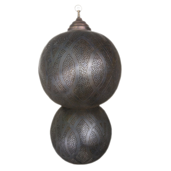 Moroccan ball lamp "Double Balle" | Brass | H:75cm