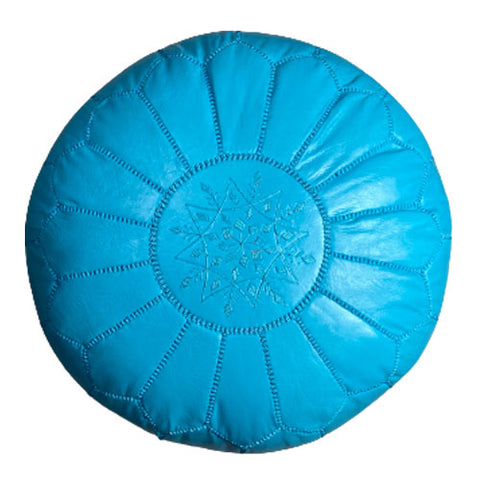 Leather pouf Azure 50cm