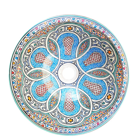 Keramikwaschbecken | Bunt | Ø:35cm